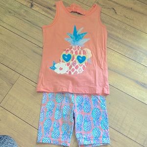 Little girls outfit pineapples